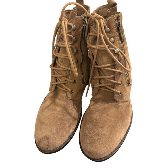 Sam Edelman Mackay Womens Size 9 Brown Nubuck Combat Style Ankle Boots - Picture 11 of 16